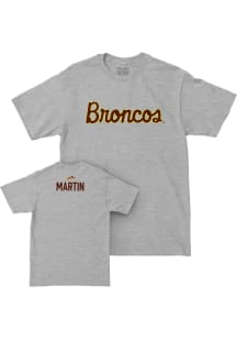 Charlotte Martin Western Michigan Broncos Youth Grey NIL Script Player Tee
