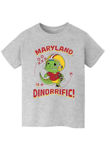 Vive La Fete Maryland Terrapins Youth Grey Dino-Riffic Short Sleeve T-Shirt