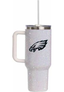 The Memory Company Philadelphia Eagles 34oz White Bling Stainless Steel Tumbler - White
