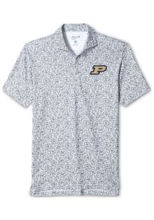Johnnie O Purdue Boilermakers Mens Black Gridiron Short Sleeve Fashion Polo
