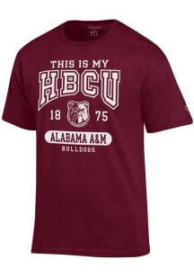 Champion Alabama A&M Bulldogs Maroon HBCU Short Sleeve T Shirt