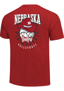 Nebraska Cornhuskers Womens Red Cowgirl Volleyball Short Sleeve T-Shirt