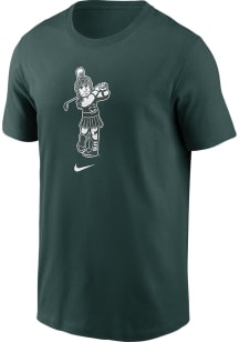 Nike Michigan State Spartans Green Sparty Playing Golf Short Sleeve T Shirt
