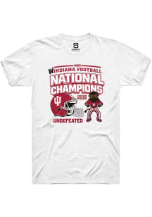 Summit Sportswear Indiana Hoosiers White Headlines 2025 National Champions Short Sleeve T Shirt