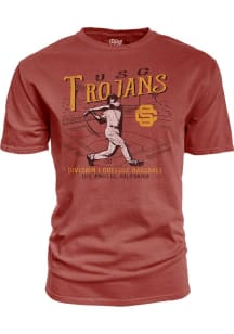 Blue 84 USC Trojans Cardinal Big Ten Baseball Short Sleeve T Shirt