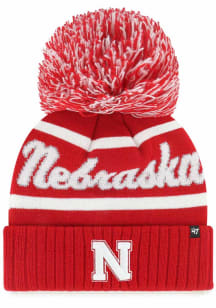 47 Nebraska Cornhuskers  Cuff Pom Knit Youth Knit Hat