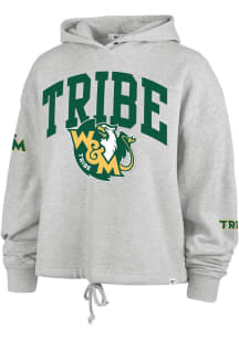 47 William & Mary Tribe Womens Grey Oversized Graphic Hooded Sweatshirt