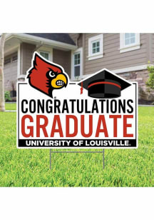 Louisville Cardinals Congratulations Graduate Yard Sign - White