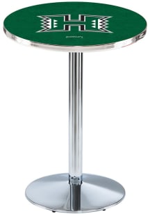 Hawaii Warriors Chrome Round Base Pub Table
