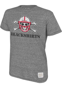 Original Retro Brand Nebraska Cornhuskers Grey Blackshirts Short Sleeve Fashion T Shirt