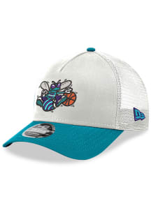New Era Charlotte Hornets Alt 2T 9FORTY M-Crown Trucker Adjustable Hat - White