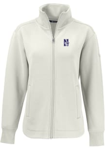 Cutter and Buck Northwestern Wildcats Womens White Roam Light Weight Jacket