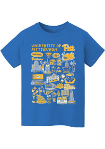 Vive La Fete Pitt Panthers Youth Blue Impressions Short Sleeve T-Shirt