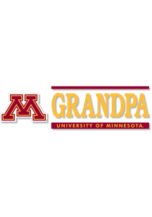 Minnesota Golden Gophers 6x2 Grandpa Auto Decal - Maroon