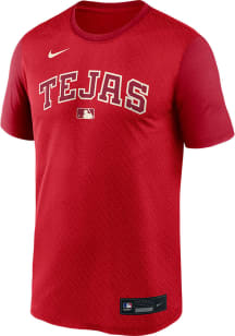 Nike Texas Rangers Red Authentic Collection City Connect Velocity Short Sleeve T Shirt