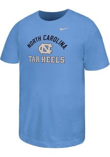 Nike North Carolina Tar Heels Youth Light Blue Arch Wordmark Short Sleeve T-Shirt