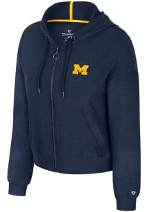 Colosseum Michigan Wolverines Womens Navy Blue Gravity Long Sleeve Full Zip Jacket
