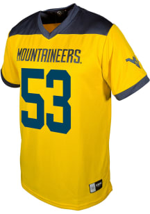 Kaden Seller  Genuine Collective West Virginia Mountaineers Gold Football NIL Football Jersey