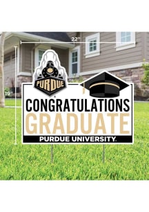 Purdue Boilermakers Congratulations Graduate Yard Sign - White