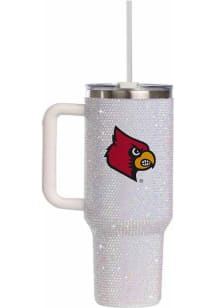 The Memory Company Louisville Cardinals 34oz White Bling Stainless Steel Tumbler - White