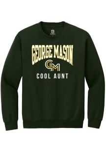 Summit Sportswear George Mason University Mens Green Cool Aunt Long Sleeve Crew Sweatshirt