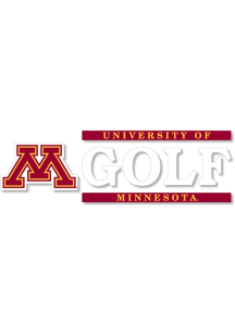 Minnesota Golden Gophers 6x2 Golf Auto Decal - Maroon