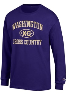 Champion Washington Huskies Purple Cross Country Icon Jersey Long Sleeve T Shirt