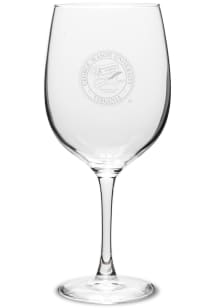 George Mason University Logo Wine Glass - White