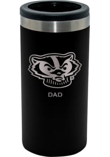 The Memory Company Wisconsin Badgers Dad 12oz Slim Stainless Steel Coolie