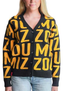 Lusso Missouri Tigers Womens Black Shea Long Sleeve Cardigan