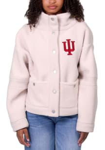 Lusso Indiana Hoosiers Womens Ivory Gaby Light Weight Jacket