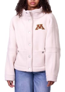 Lusso Minnesota Golden Gophers Womens Ivory Gaby Light Weight Jacket