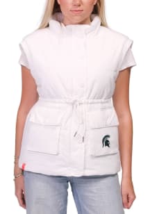 Lusso Michigan State Spartans Womens White Ginger Vest