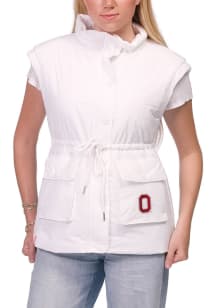 Lusso Ohio State Buckeyes Womens White Ginger Vest