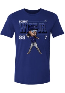Bobby Witt Jr Kansas City Royals Blue Cartoon Short Sleeve Fashion Player T Shirt