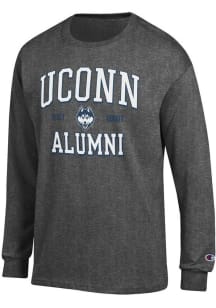 Champion UConn Huskies Charcoal Est Alumni Jersey Long Sleeve T Shirt