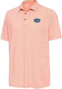 Antigua Florida Gators Mens Orange Distressed Stripe Short Sleeve Polo
