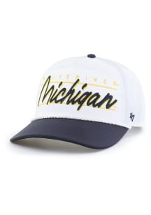 47 Michigan Wolverines Brrr Condor Two-Tone Hitch Adjustable Hat - White