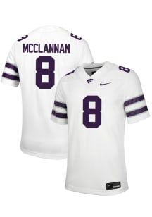 Simon McClannan  Nike K-State Wildcats White Football NIL Game Football Jersey