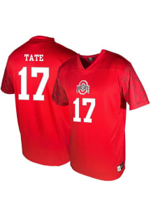 Carnell Tate  Genuine Collective Ohio State Buckeyes Red Football NIL Player Name and Number Footb..