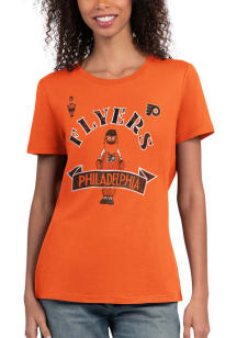 Gritty  G3 Philadelphia Flyers Womens Orange Endzone Gritty Short Sleeve T-Shirt