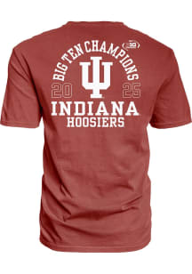 Blue 84 Indiana Hoosiers Crimson 2025 Big Ten Football Champions Short Sleeve T Shirt