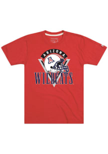 Homefield Arizona Wildcats Cardinal Red 90s Triangle Football Short Sleeve Fashion T Shirt
