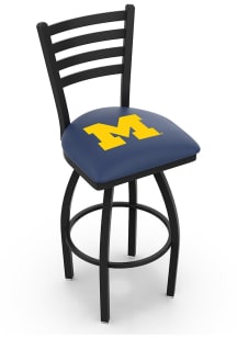 Michigan Wolverines High Back Swivel Pub Stool - Black