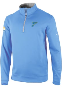 Columbia St Louis Blues Mens Light Blue Wickham Hills Long Sleeve Qtr Zip Pullover