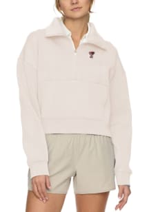 Texas Tech Red Raiders Womens White Scuba Qtr Zip