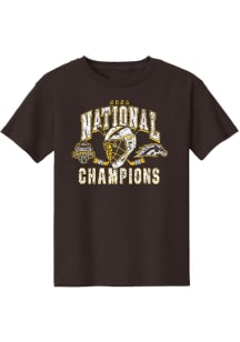 Summit Sportswear Western Michigan Broncos Youth Brown 2025 National Mens Hockey Champions Short S..