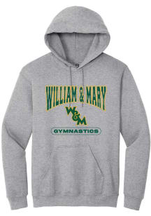 Summit Sportswear William & Mary Tribe Mens Grey Gymnastics Long Sleeve Hoodie