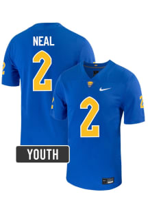 Isaiah Neal Pitt Panthers Youth Blue  NIL Name And Number Football Jersey
