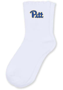 Pitt Panthers Lettuce Hem Baby Quarter Socks